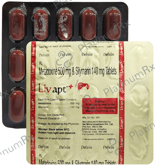 Liv Apt Plus 500/140mg Tablet 15s