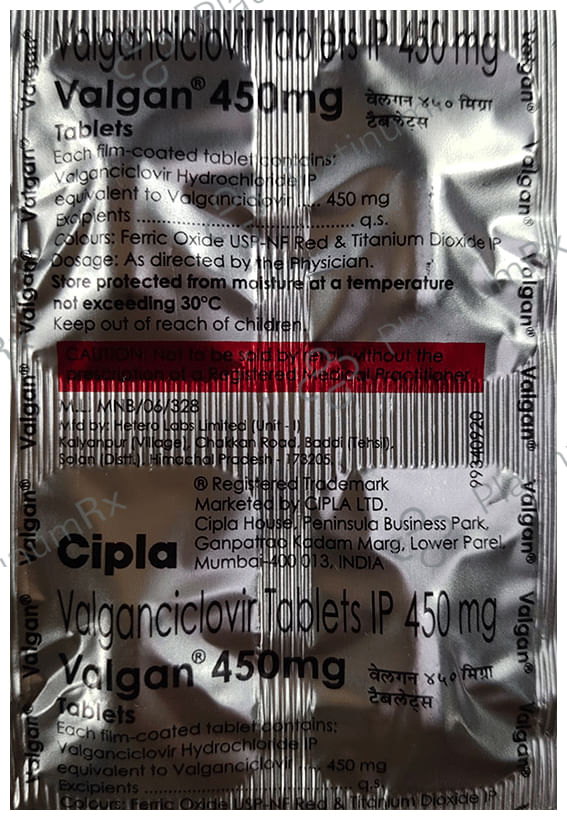 Valgan 450mg Tablet 4s
