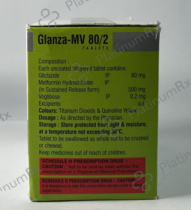 Glanza MV 80/2mg Tablet 10s