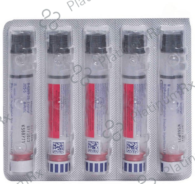 Mixtard 50 Hm Penfill 100IU Cartridge Solution For Injection 5X3ml 5s
