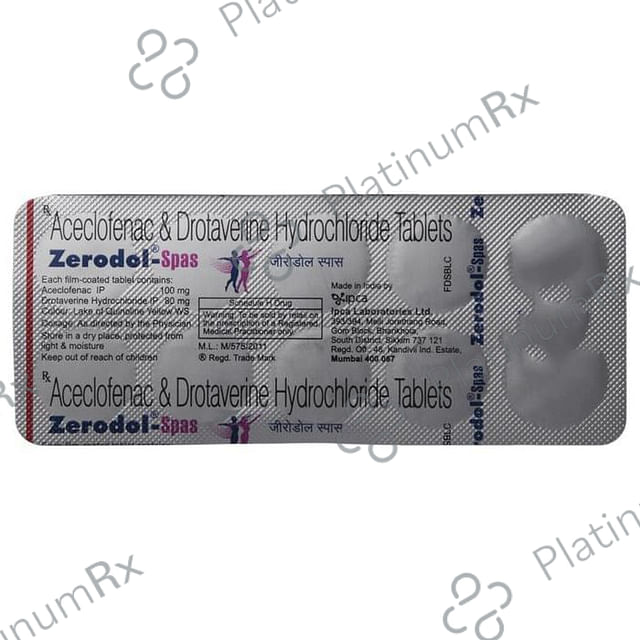 Zerodol Spas 100/80mg Tablet 10s