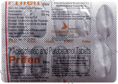 Prifen 100/325mg Tablet 10s