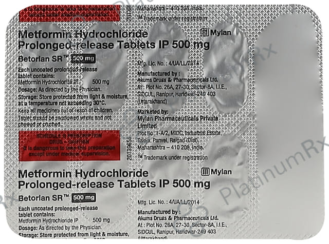 Betorlan SR 500mg Tablet 10s