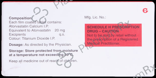 Zetitor 20mg Tablet 10s