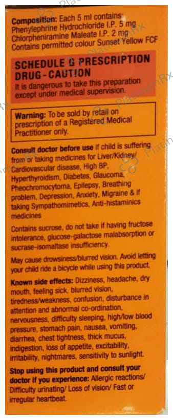 T Minic 2/5mg Syrup Orange 60ml