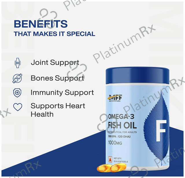 MyFitFuel Fish Oil Omega 3 1000mg Soft Gelatin Capsule