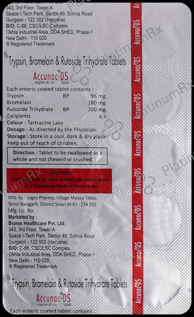 Accunac DS 180/96/200mg Tablet 10s