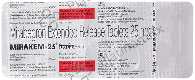 Mirakem 25mg ER Tablet 10s