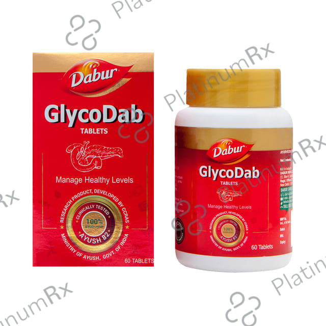 Dabur Glycodab Ayurvedic Tablets - For Blood Sugar Management & Metabolism