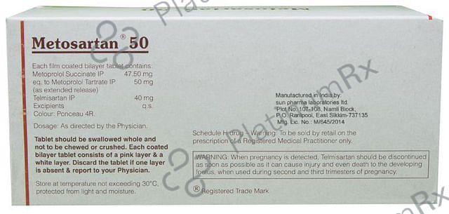 Metosartan 40/50mg Tablet ER 10s