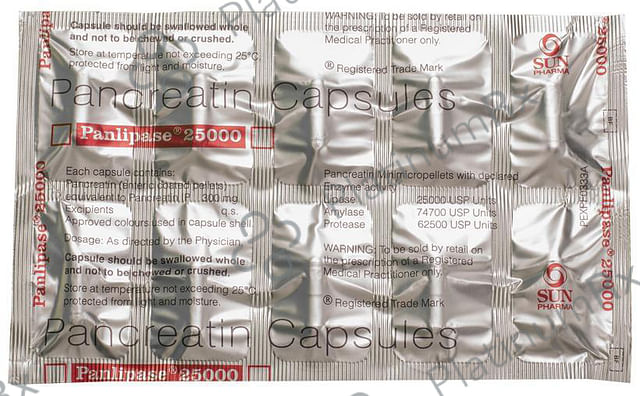 Panlipase 25000 Capsule 10s