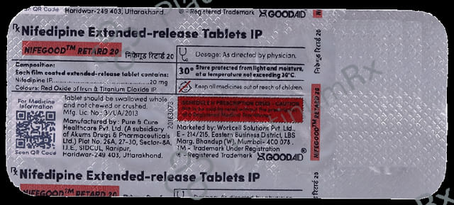 Nifegood Retard 20 Tablet ER