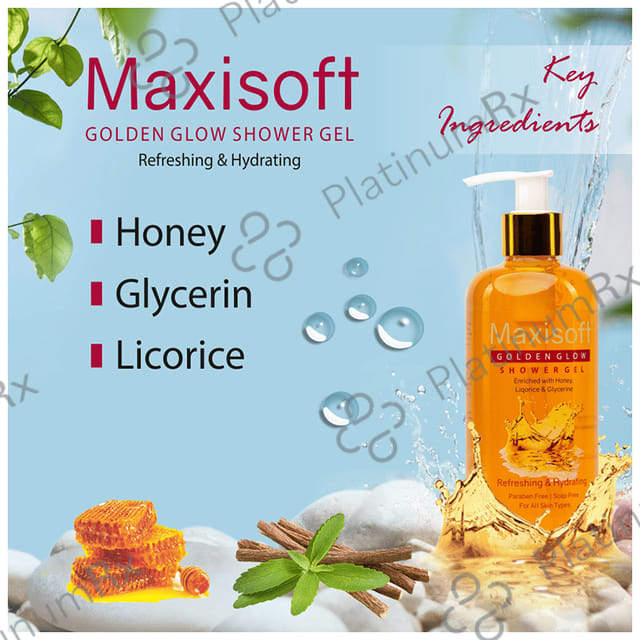 Maxisoft Golden Glow Shower Gel (300ml Each) 1 Bottle