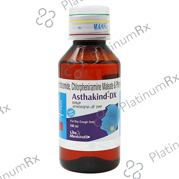 Asthakind DX Syrup Sugar Free 5/2/15mg 100ml