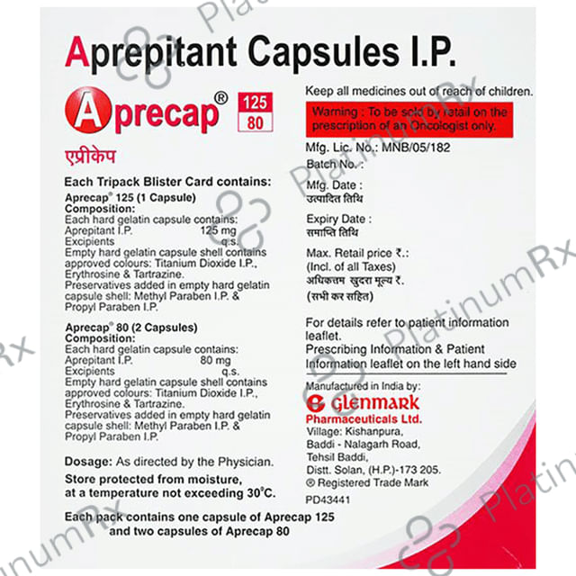 Aprecap 125/80mg Capsule 3s