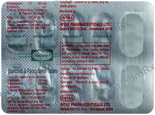 Intacoxia P 60/325mg Tablet 10s