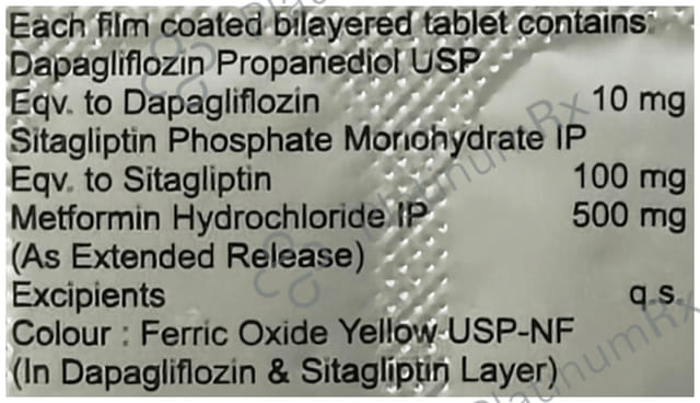 Sitaday DM 10/500/100mg Tablet ER 15s