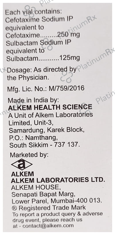Taximax 375mg Injection 1s