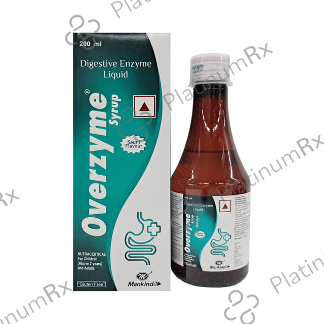 Overzyme Saunf Flavour Gluten Free Syrup 200ml