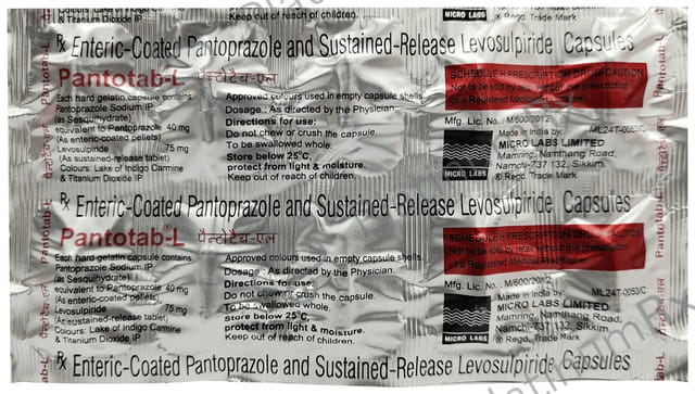 Pantotab L 75mg/40mg Capsule
