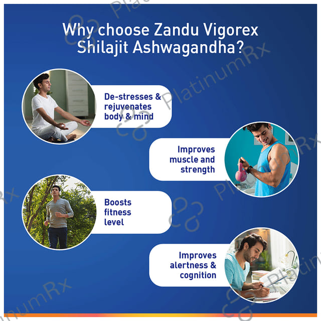 Zandu Vigorex Shilajit Ashwagandha Capsule