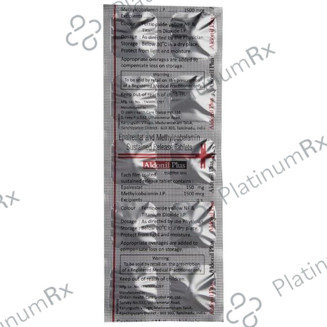 Aldonil Plus 150mg/1500mcg Tablet SR 10s