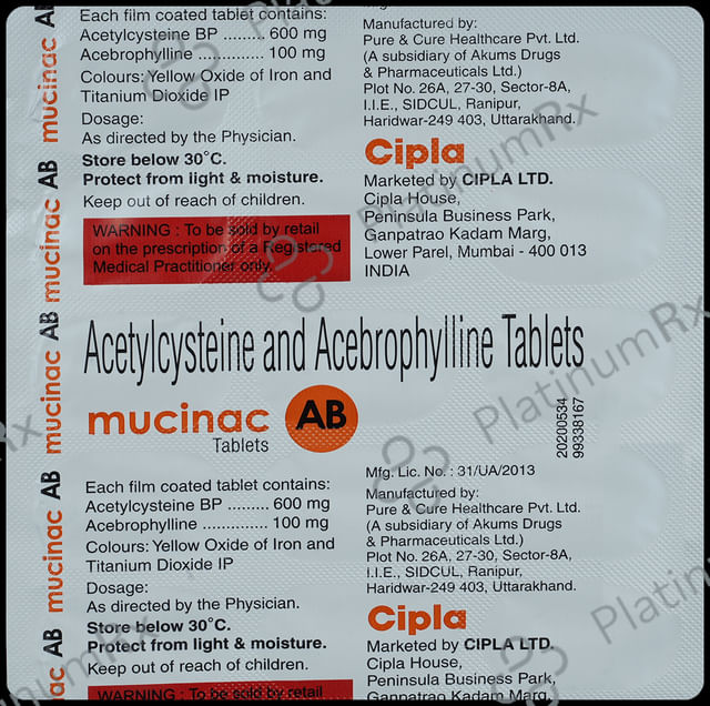 Mucinac AB 100/600mg Tablet 15s