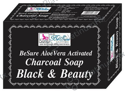 BeSure AloeVera Activated Charcoal Soap 75 gm