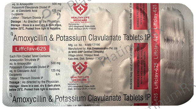 Liffclav 500mg/125mg Tablet