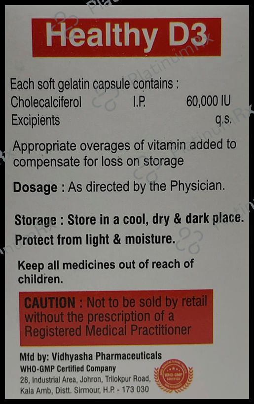 Healthy D3 Softgel Capsule