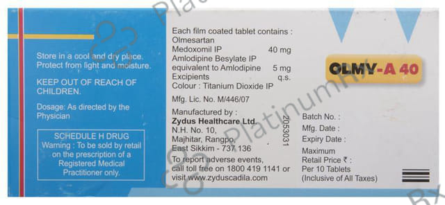 Olmy A 40 5/40mg Tablet 10s
