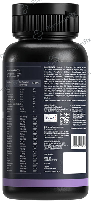 Nutrabay Pro Active Multivitamin for Women - For Energy, Hormonal Balance & Immunity - Tablet 60 tablets