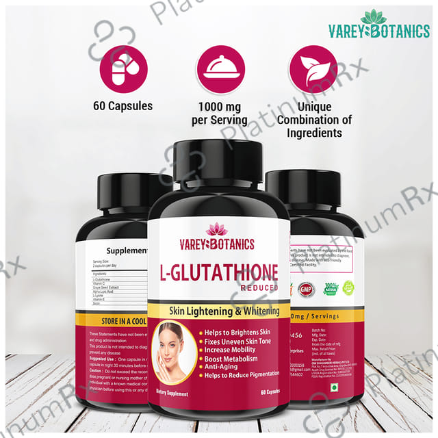 Varey Botanics L-Glutathione (Reduced) for Healthy Skin - Capsule