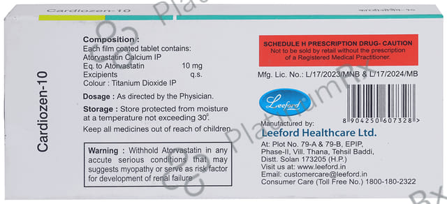 Cardiozen 10mg Tablet 10s