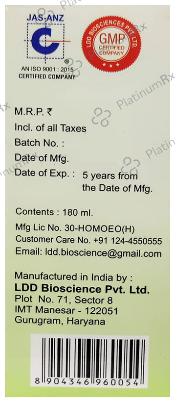 LDD Bioscience Alfalfa-Tone with Ginseng Syrup