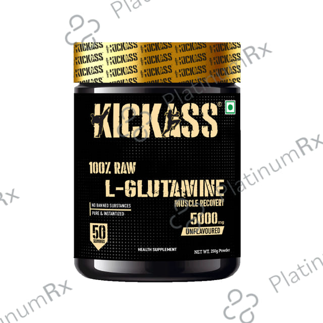 Kickass 100% Raw L-Glutamine 5000mg Powder Unflavored