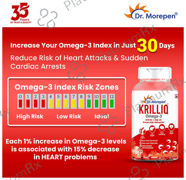 Dr. Morepen Krilliq Omega 3 Softgel Capsule