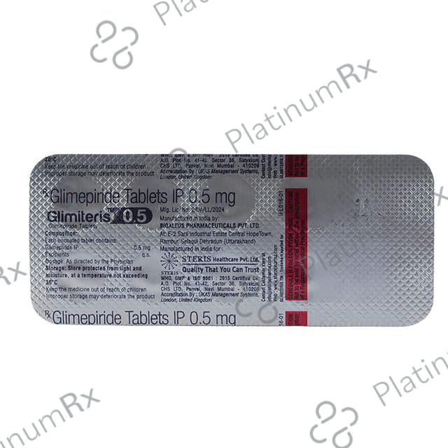 Glimiteris 0.5mg Tablet 10s