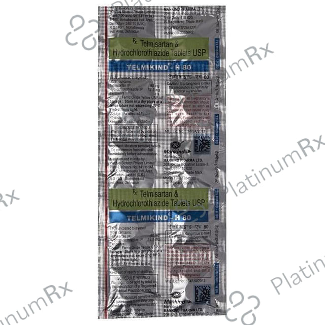 Telmikind H 12.5/80mg Tablet 10s