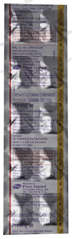 Prestiq 50mg Tablet ER 10s