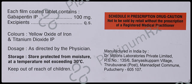 Gabagesic 100mg Tablet 10s