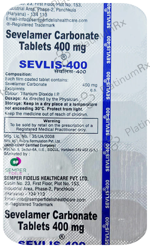 Sevlis 400mg Tablet