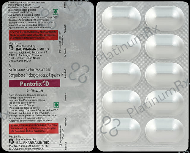 Pantofix D 30/40mg PR Capsule 10s
