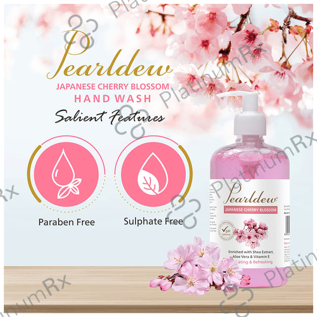 Pearldew Japanese Cherry Blossom Handwash (500ml Each) 1 Bottle