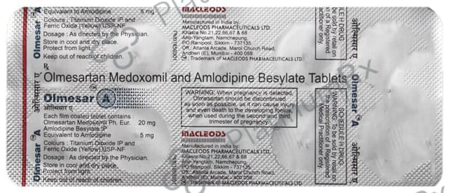 Olmesar A 5/20mg Tablet 10s