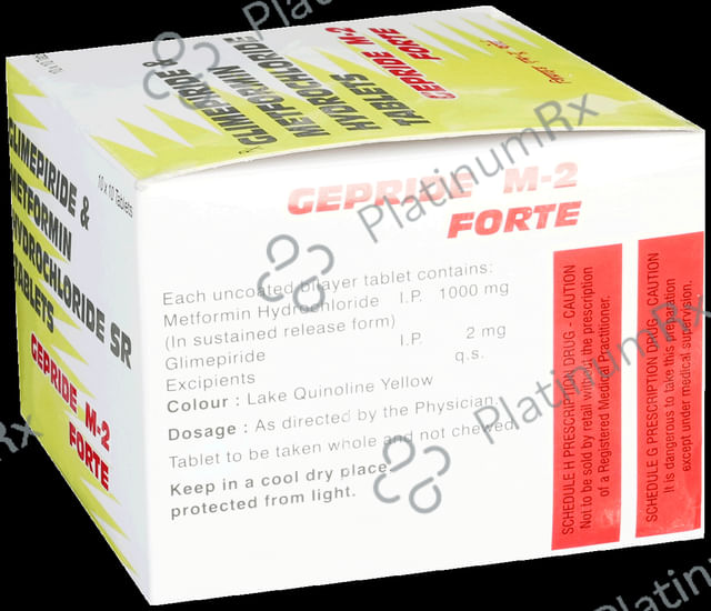 Gepride M 2 Forte 2/1000mg Tablet SR 10s
