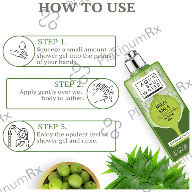 Aqua Shui Water Neem Amla Shower Gel (250ml Each) 1 Pack