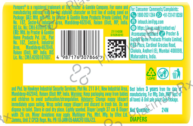 Pampers Taped New Baby Diaper NB diapers 24s