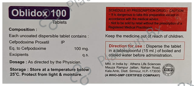 Oblidox 100 Tablet DT
