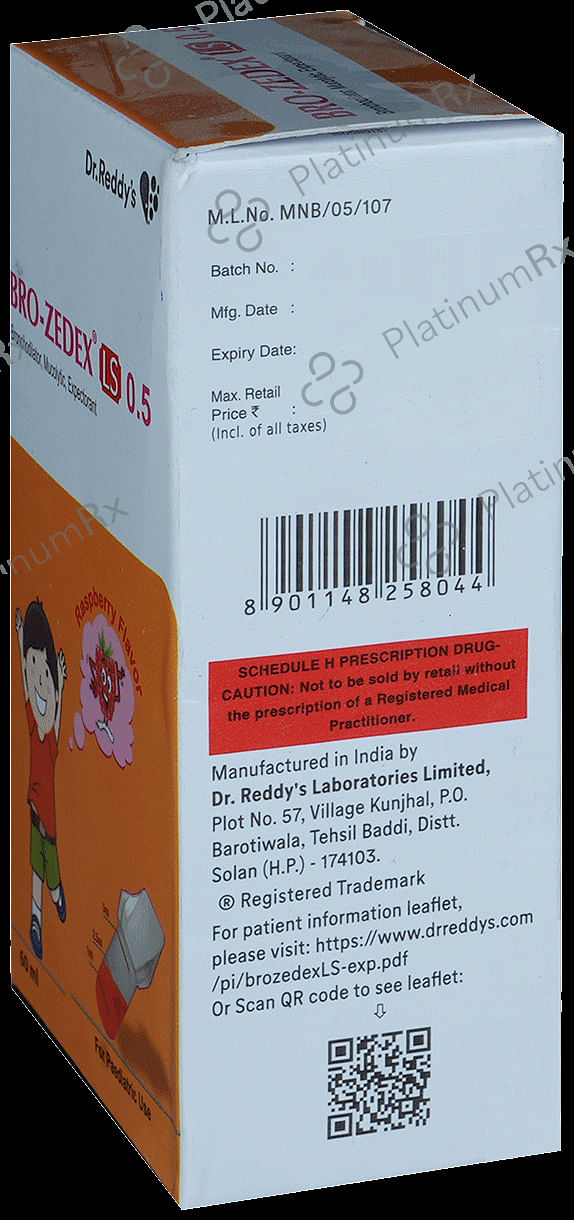 Bro-Zedex LS 0.5 Expectorant Raspberry